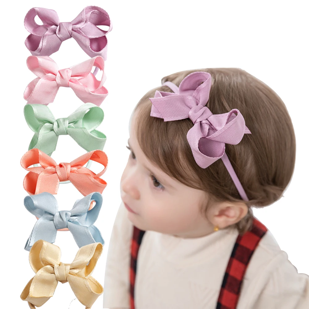 

Big Bow Nylon Headbands For Baby Toddler Girls Newborn Infant Elastics Nylon Hairbands Child Hair Accessories