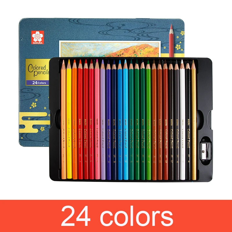 Japan Sakura Oily Color Pencil Set 24/36/48/60/72 Color XPY36