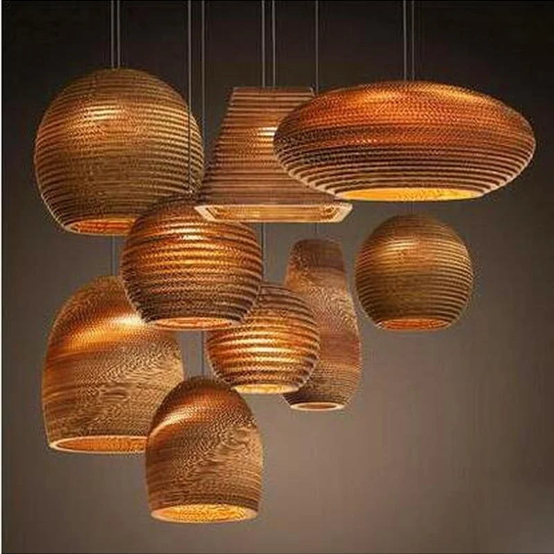 

Creative Honeycomb Paper Led Pendant Lights Fixture Modern Nordic Art Deco Hanging Lamp Cord Wicker E27 110-240V Home Lighting