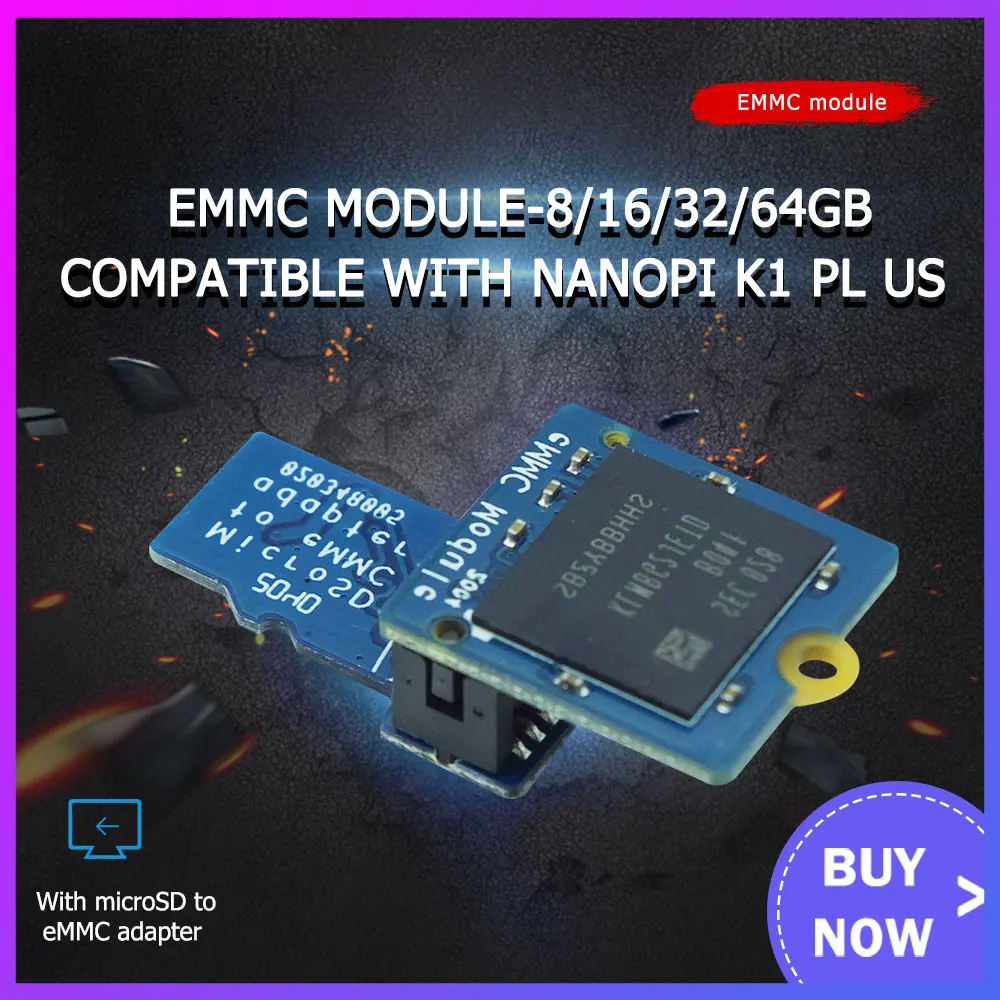 EMMC module 8GB 16GB 32GB 64GB with microSD turn eMMC adapter T2