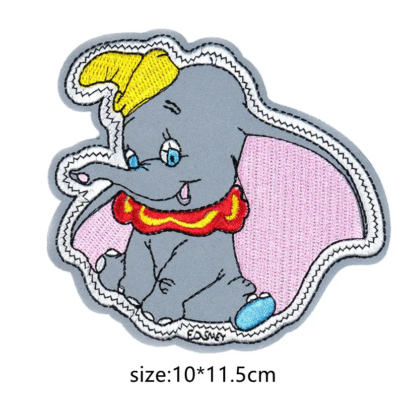 Cartoon Elephant  Patch Embroidered Cloth Stickers Iron on Patch Long ears cute Elephant Clothing Accessories  Bag Patches