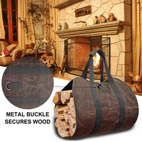 Firewood Carry Storage Bag Canvas Firewood Wood Carrier Bag Heavy Duty Outdoor Camping Wooden Log Carrier Match Tote Bag Package