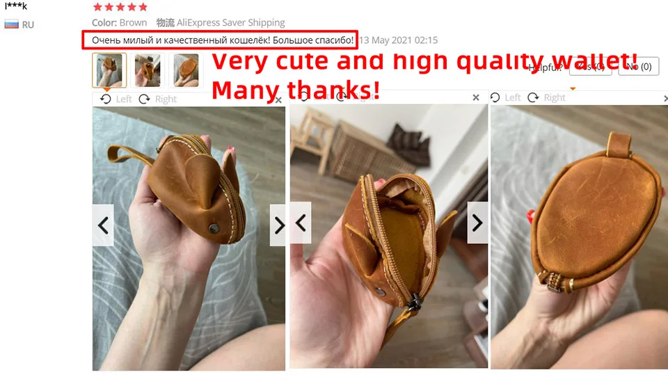 Vintage Mini Geldbörse Echtes Leder Kleine Geldbörse Männer Frauen Braun Mode Niedliche Maus Aufbewahrungstasche Trend Reißverschlusstasche NUPUGOO – Detail 28