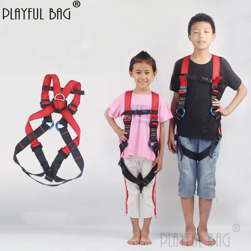 

PB Playful bag Children mountaineering safety belt Climbing sport protection Whole body safety belt equipment ZL98