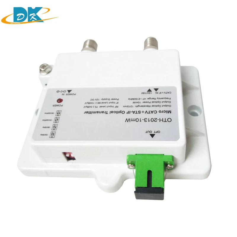 CATV+STA-IF Micro Optical Transmitter OTH-2013-10mW 47-2150MHz FTTH 1310nm single mode 12V DC MiniOptical Transmitter