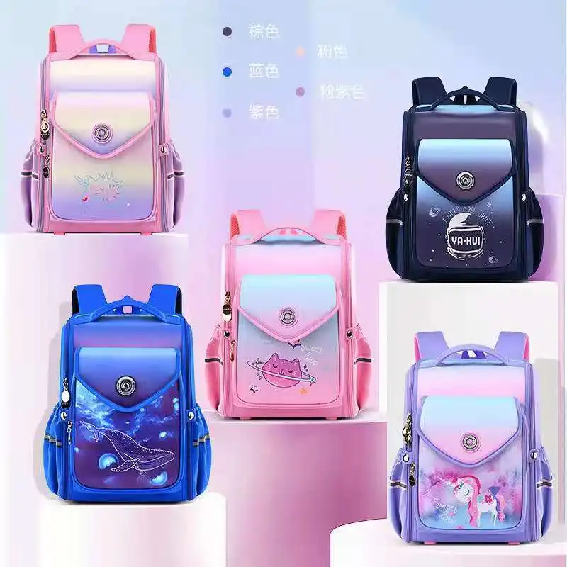 2021 New School Bags For Boys Girls Primary Student Orthopedic Shoulder Backpack Large Capacity Super Light Kids Birthday Gifts