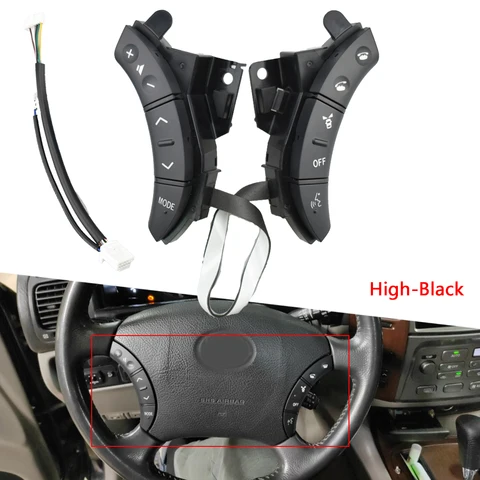 Кнопки для стайлинга автомобиля для Toyota Highlander Land Cruiser Prado 2004-2009 75B037, многофункциональные кнопки управления рулевым колесом автомобиля