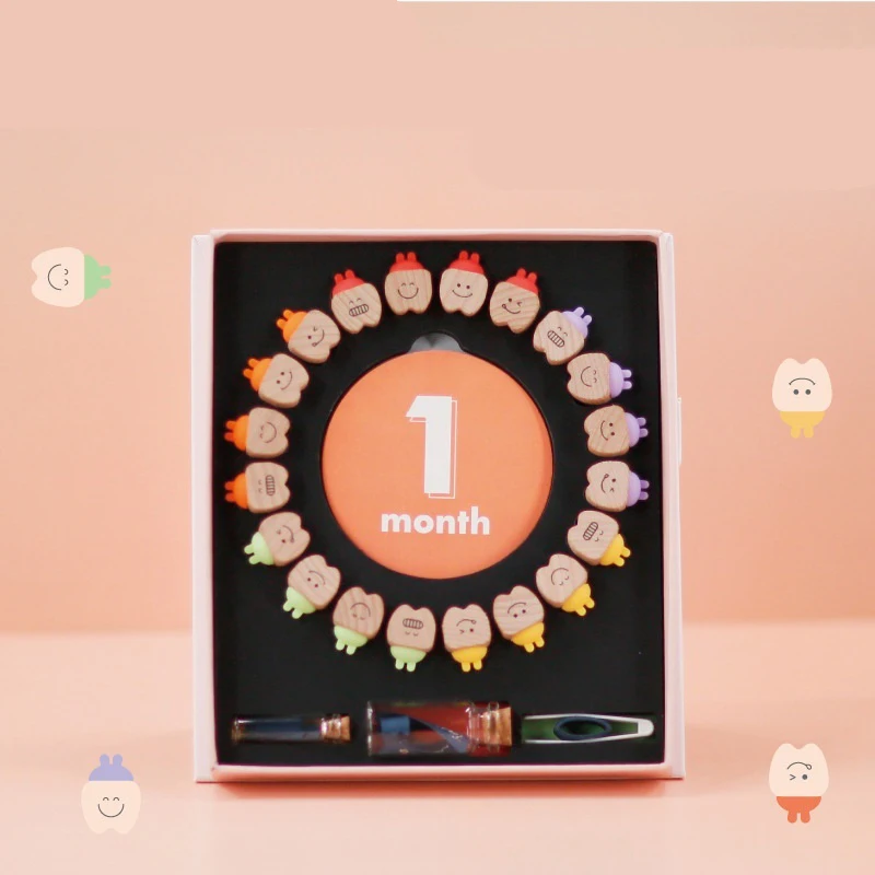 

Children's Wooden Teeth Souvenir Box Girl Teeth Storage Box Baby Tooth Storage Box Cute Kids Teeth Box For Birthday Gifts LB780