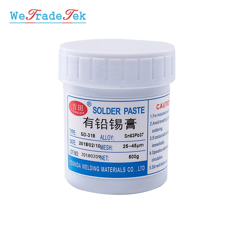 500g SMT Solder Paste Non-clean LED 183 Degrees Lead Welding Flux for Phone Repair BGA Welding Paste Sn63Pb37 Sn55Pb45