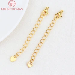 （101）12PCS Length 65MM 24K Gold Color Copper Extended Chain High Quality DIY Jewelry Making Findings Accessories