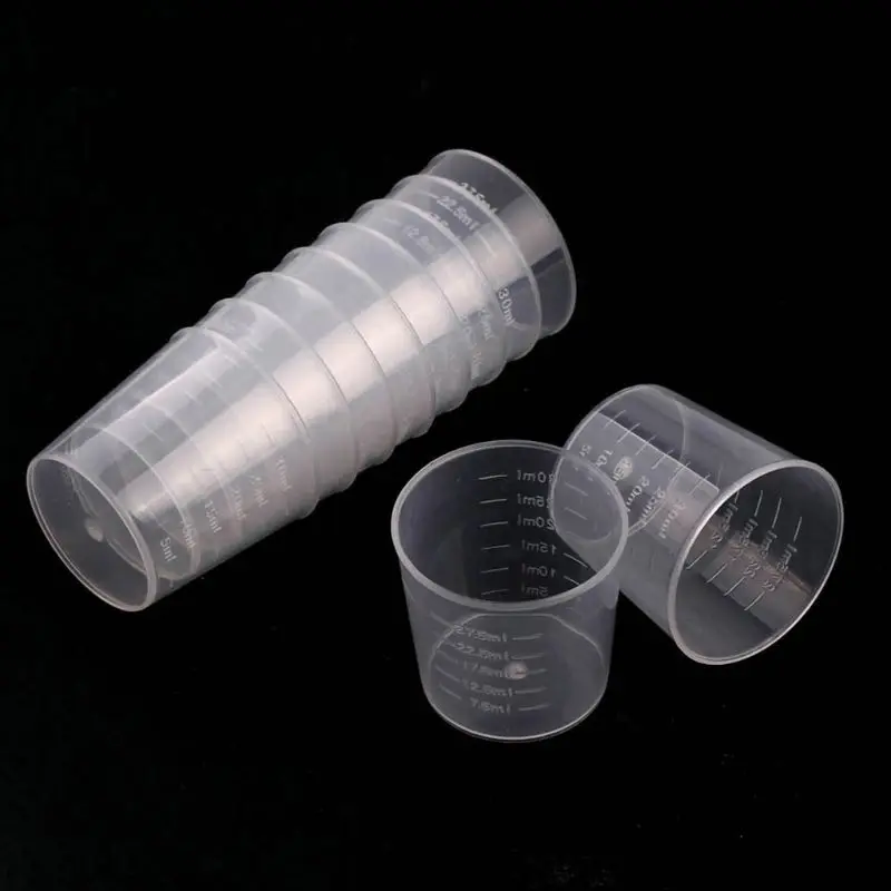 100Pcs 30ML Epoxy Resin Plastic Measuring Cup Kit Resin Mold Jewelry Making Mould