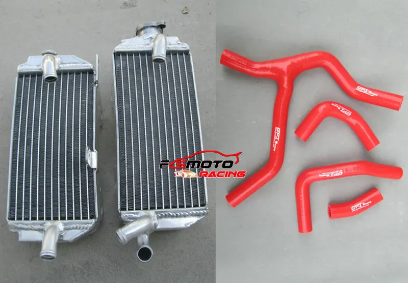 Aluminum Radiator + Silicone Hose Cooling For Honda CRF450R CRF450 R 2013 2014 13 14