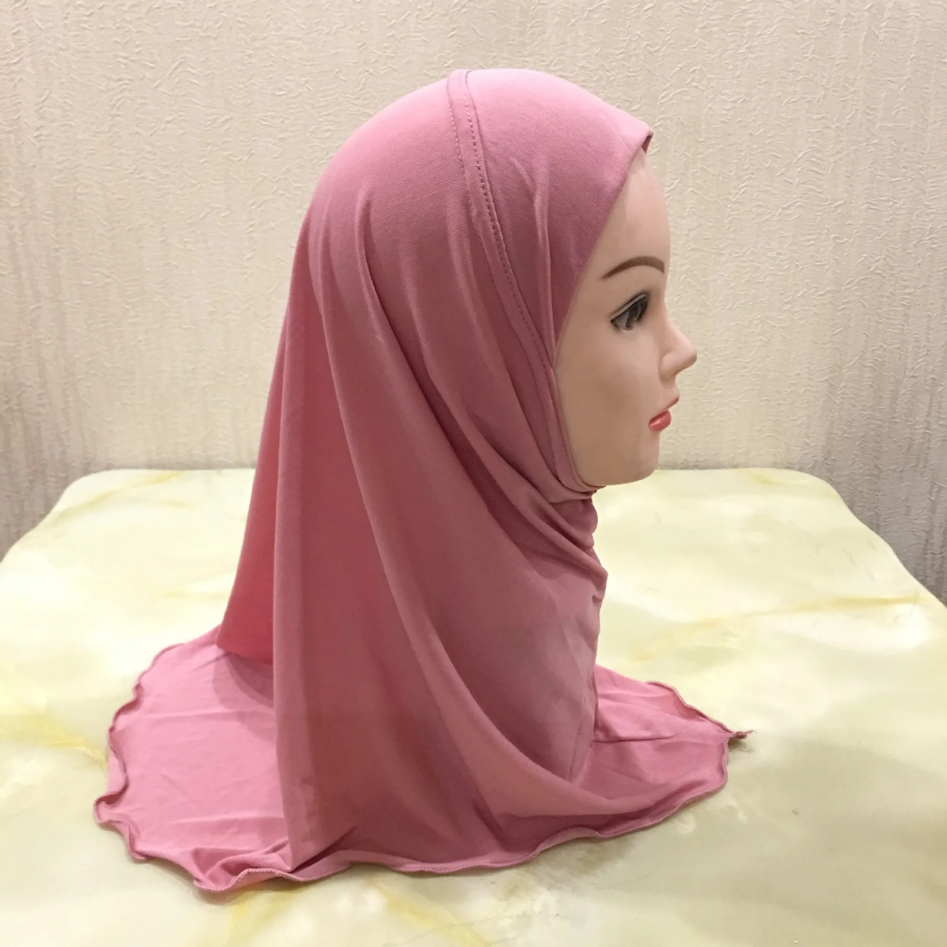 子供用インスタントスカーフ,イスラム教徒,女の子用,ヘッドギア,ソフト,伸縮性