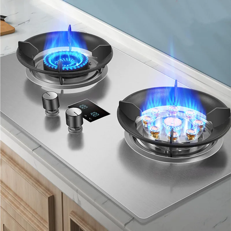 Good wife stainless steel gas stove household double hearth type embedded dual use natural   liquefied  fierce