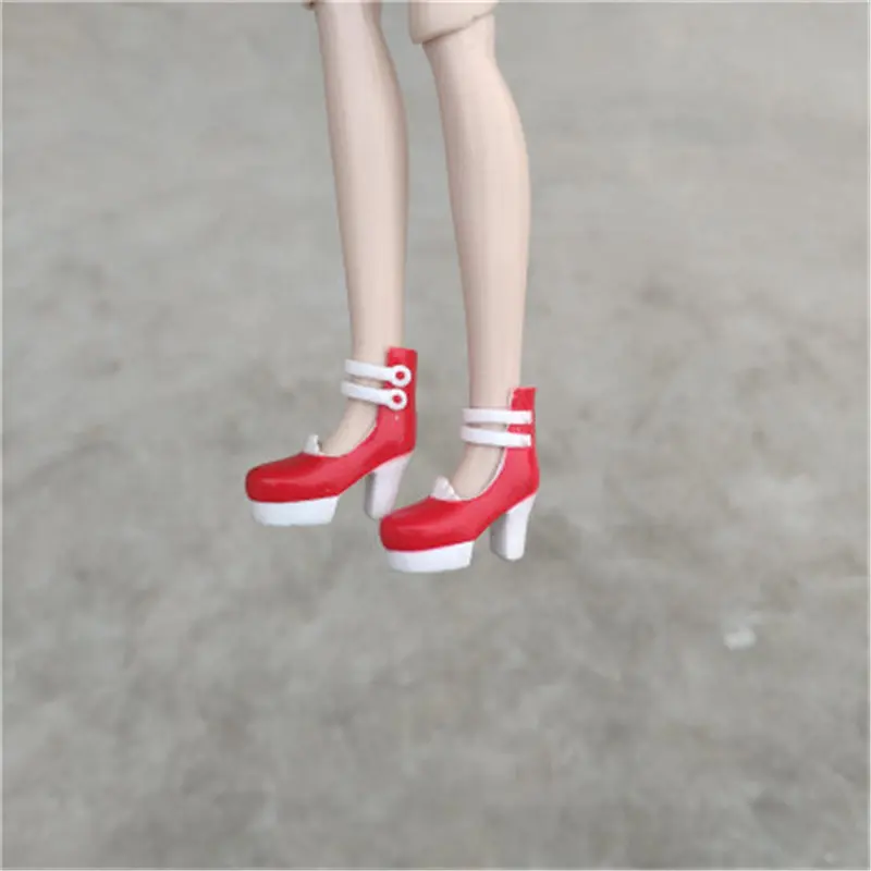 Hot Sell 1/6 Fashion Shoes For Blyth Dolls Fashion Doll Shoes For 1/6 Licca Doll Mini Shoes For Momoko 1/6 BJD Doll Accessories