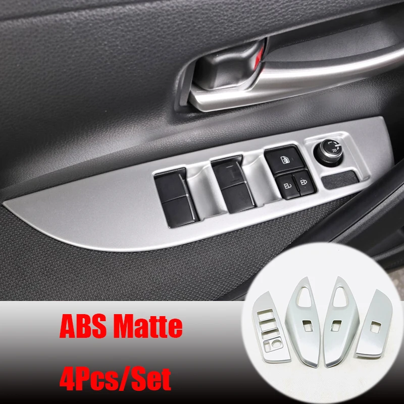 ABS Matte For Toyota corolla Sedan glass Lift Switch inner door handle front Small Rear air outlet Storage read navigation strip