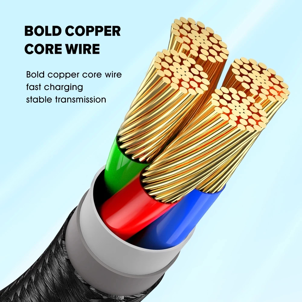 Elough Micro USB Cable 3A Fast Charging Phone Charger Fast Charging Wire For Samsung Xiaomi Android Smartphone Phone USB Cable