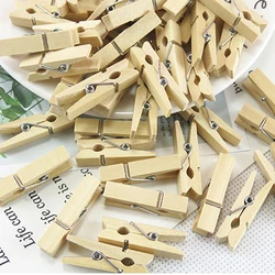 25/30/35/45mm Natural Wooden Clothes Pegs Clothes Clips Wood Clamp DIY Photo Paper Peg Clothespin Craft 30/50/100PCS