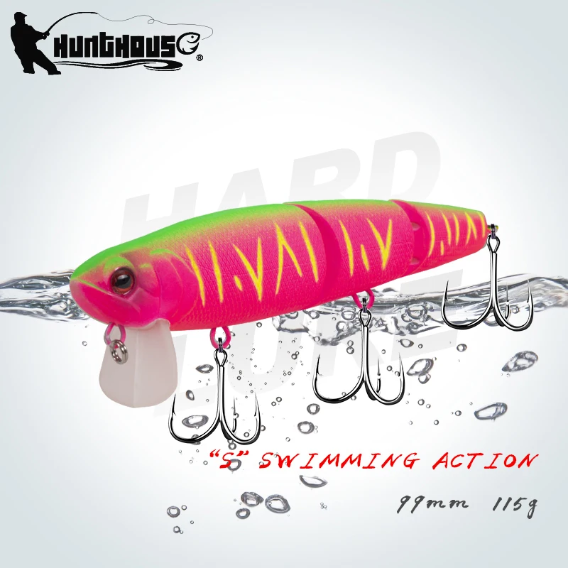 

Hunthouse Mikey JR Wakebait Pike Fishing Lure Minnow Pike Lures Swimbaits Fishing Jointed Bait With Japan Hook Jerkbaits