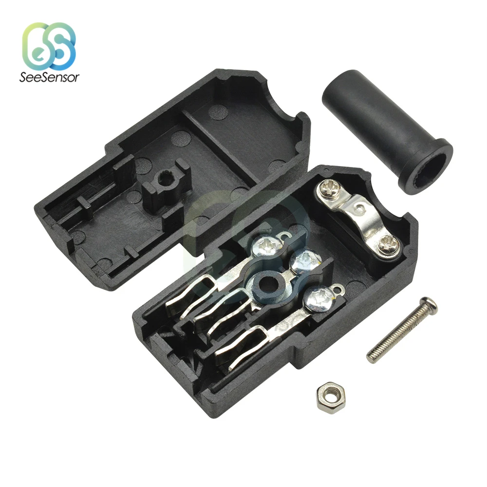 IEC Cáp Thẳng Đầu Cắm C13 C14 Đen Nữ/Nam Cắm Rewirable Kết Nối Nguồn 3 Chấu AC Ổ Cắm 10A 250V