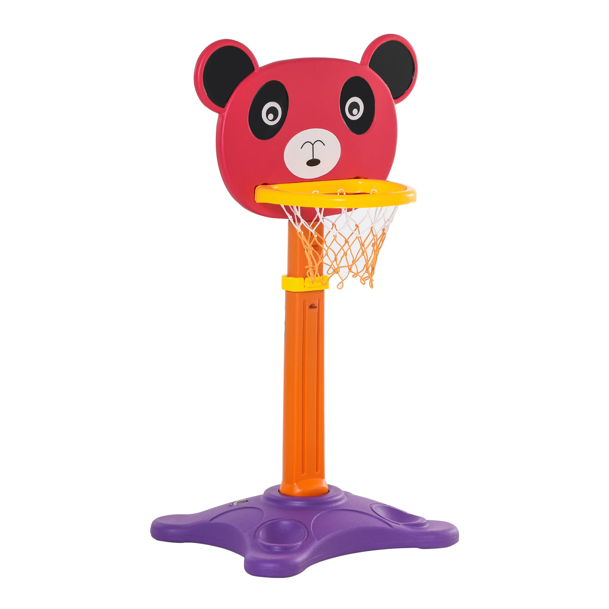 HOMCOM Children's Basketball Basket 2 in 1 with Target Height Adjustable Panel Fit For Children + 3 Years 60x46x100-160 cm Multicolor