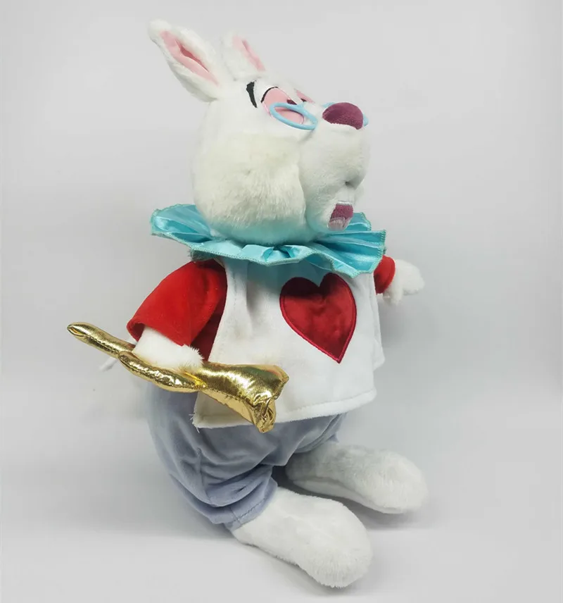 Disney Alice in Wonderland The White Rabbit Plush Toy Stuffed Dolls 35cm High Quality Birthday Gifts For Children