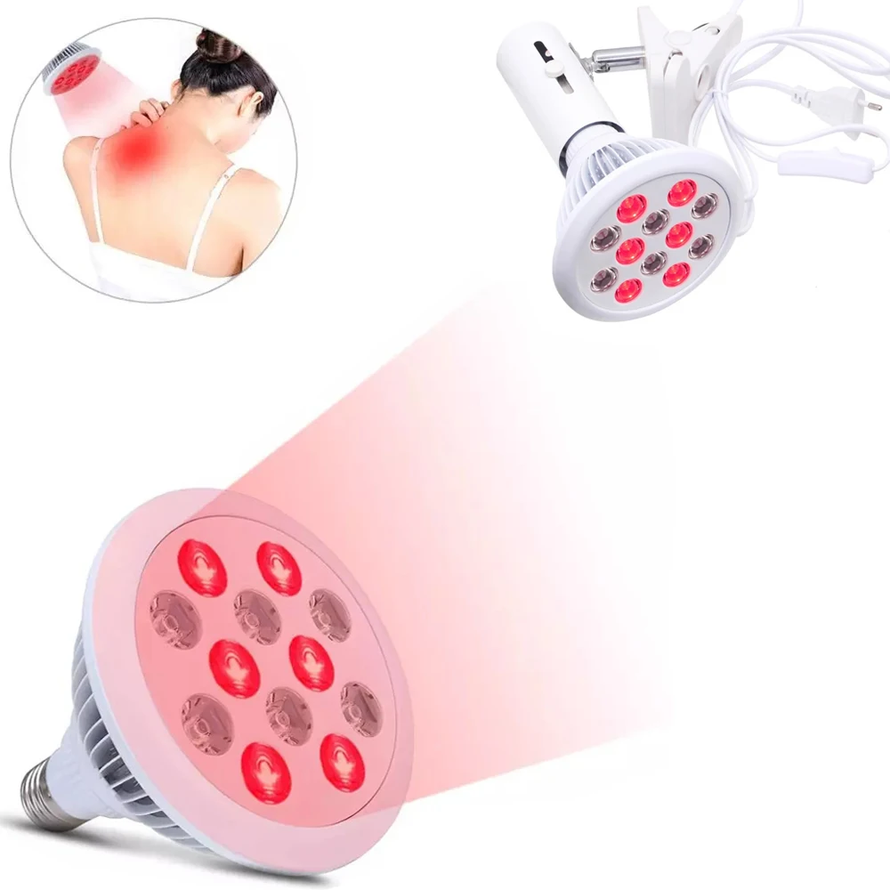 Red 660nm and 850nm Near Infrared LED Light Therapy Bulb 660nm 850nm Anti-aging and Pain with E27 holder red therapy light