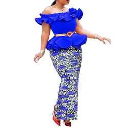 African Dresses for Women 2021 Spring and Autumn African Women Printing Plus Size Long Dress African Clothes
