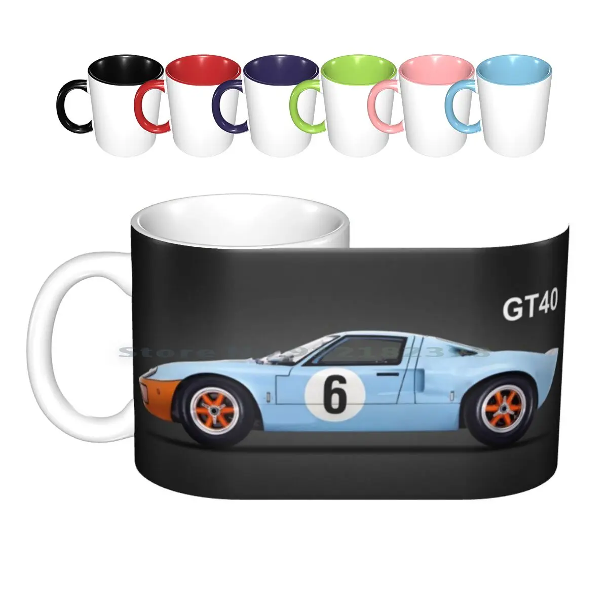 The Gt40 Ceramic Mugs Coffee Cups Milk Tea Mug Gt40 Classic Car Classic Cars Car Cars Transport Transportation Le Mans Sports