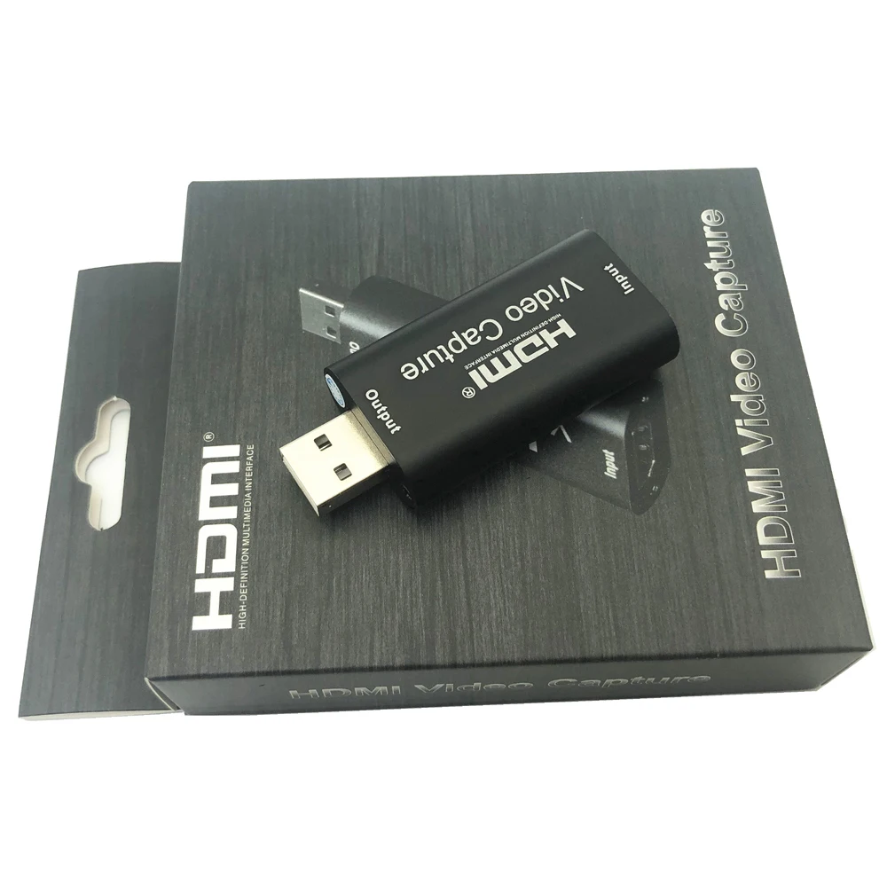 Portable USB 2.0 Audio Video Capture Card HD 1 Way HDMI to USB 2.0 1080P Mini Acquisition Card Converter for Computer Support Wi