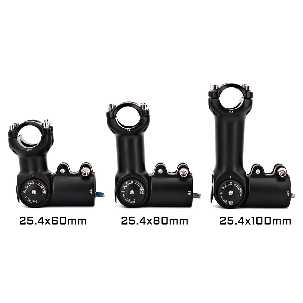 Adjustable 90-180 Aluminium Bike Stem Riser 25.4/31.8mm Handlebar 90mm 110mm Stem MTB Road City Bike Bicycle Part Rise Long Stem