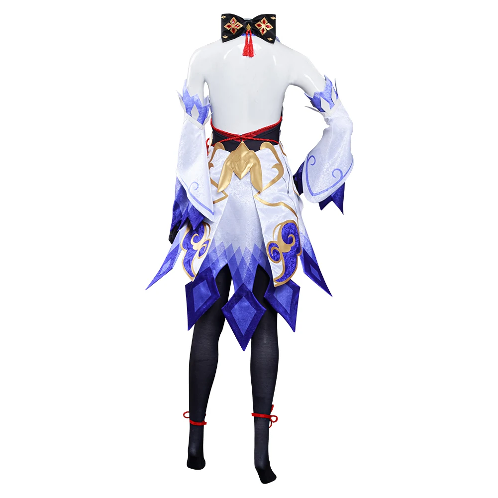 Jogo Genshin Impacto Ganju Cosplay Anime Traje Vestido Roupas Meninas Saias Headwear Conjunto Completo Roupas Halloween Carnaval Suit