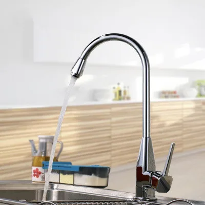 Kitchen Sink Water Faucet Hot and Cold Solid Brass Kitchen Sink Mixer   360 Swivel Mixer Kitchen Faucet