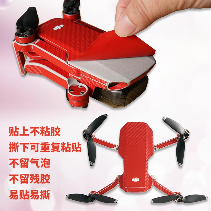 Newest Mavic Mini 1/2  Drone Protective Luxury carbon fibre Sticker Skin Cover Waterproof Sticker Spare For Dji Mavic Mini1/2