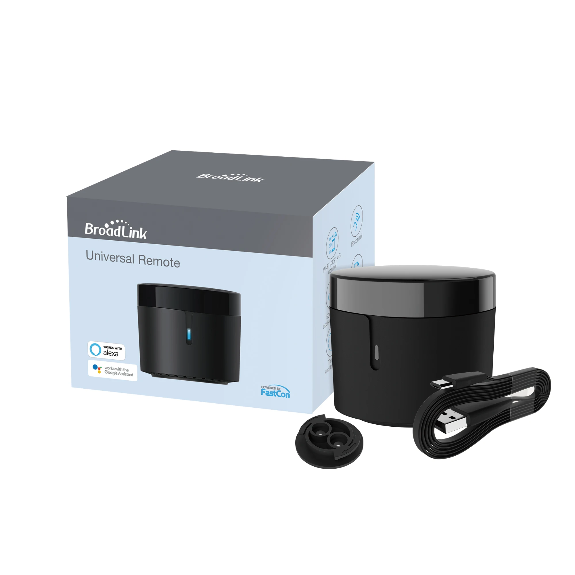 Broadlink RM4mini Wi-Fi Smart IR Universal Remote for TV, Aircon works with Alexa, Google Home, Yandex, IFTTT