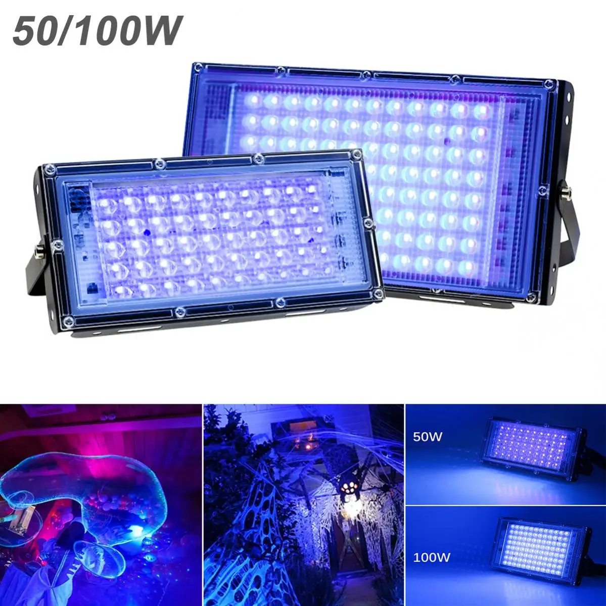 

UV LED Floodlight Waterproof Ultraviolet Lights DJ Disco Stage Night Lamp for Bar Halloween Party