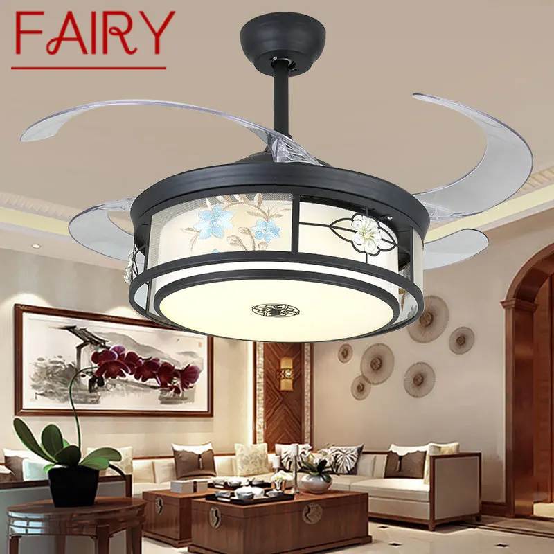 

FAIRY Modern Ceiling Fan Lights With Invisible Fan Blade Remote Control Home Decorative For Living Room Bedroom Restaurant