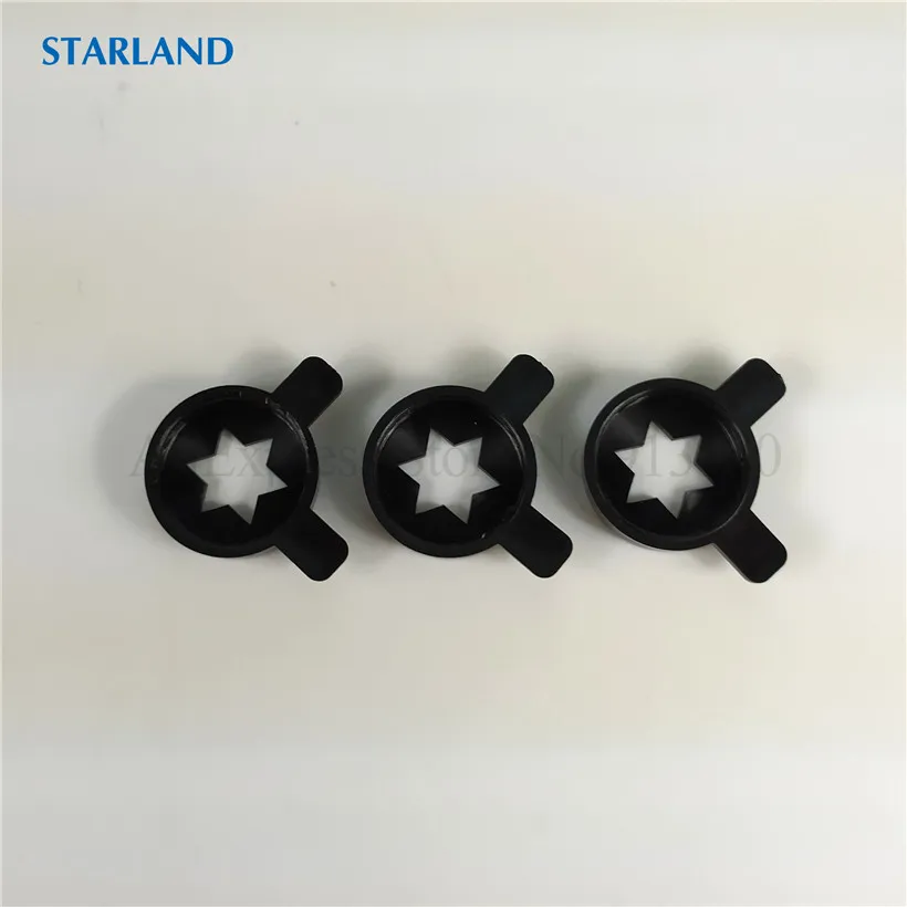 3 In 1 Black Color Hexagram Star Shaped Modeling Caps Ice Cream Machine Spare Parts Nozzle Lids 28mm Inner Diameter