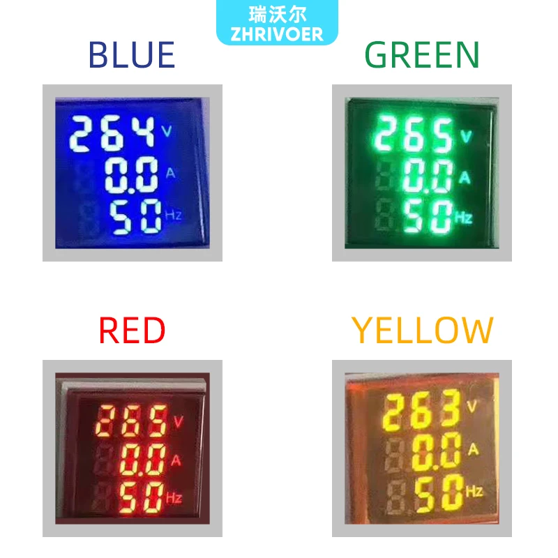 สามจอแสดงผลแรงดันไฟฟ้าแบบดิจิตอล Amperometer 22มม.AD16-22DSV AC 60-500V Mini แรงดันไฟฟ้า LED โวลต์มิเตอร์ตัวบ่งชี้โคมไฟ
