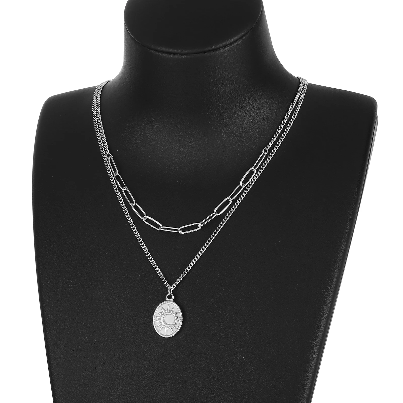 KALEN New Arrivals Gorgeous Gold Color Plating Sun Paving Pendant Special Enclosure Necklace For Women Girl Party Jewelry