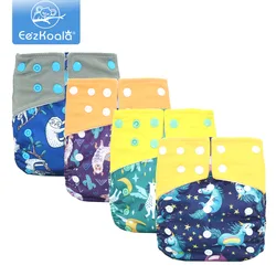 EezKoala Eco-friendly  Cloth Pocket Diaper Sude Cloth  Baby Nappy with two pockets Washable &Adjustable Cloth Pocket Baby Nappys