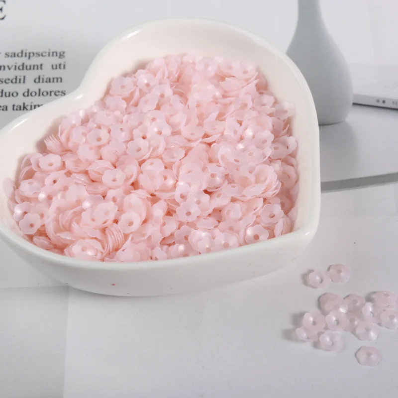 Transparent Matte Pink 30g/Lot Mixed Shapes pvc loose sequins Paillettes sewing Wedding Craft, Kids DIY Women Garment Accessory