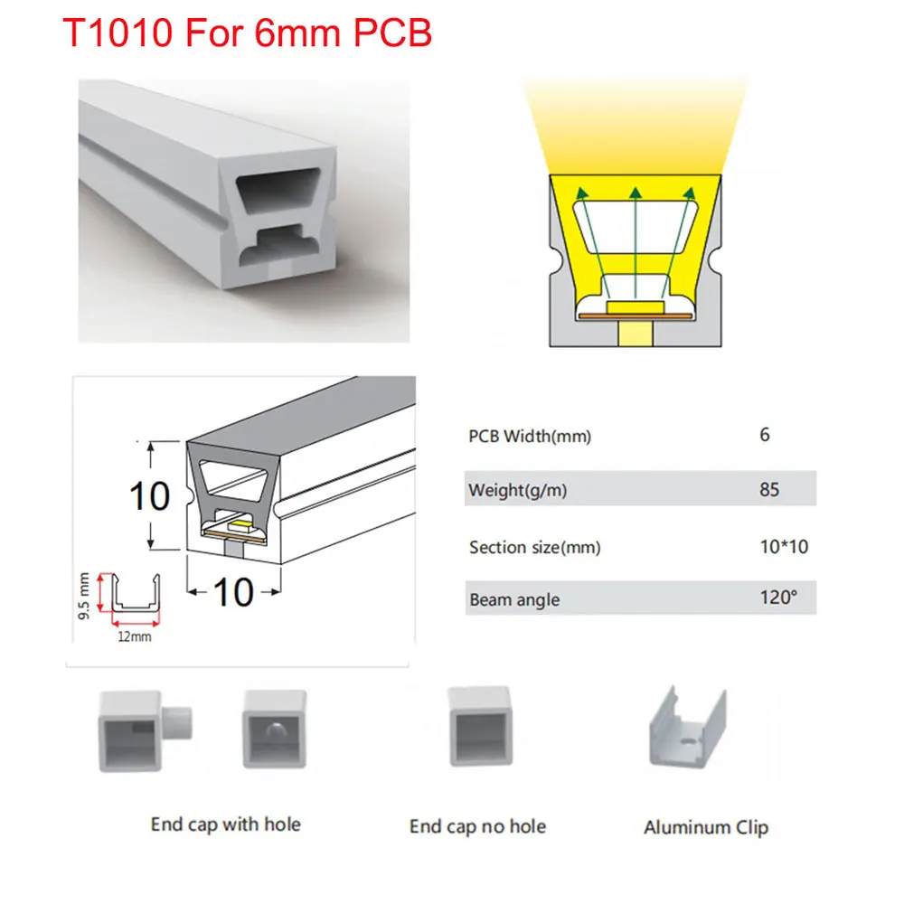 Bande lumineuse LED étanche IP67 pour la décoration, tube flexible néon, gel de pton souple, WS2812B, WS2811, WS2813, 5050, SK6812