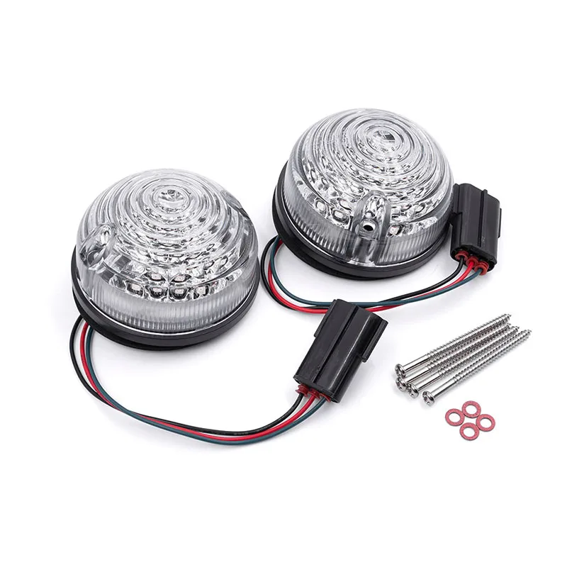 2x untuk Land Rover Defender 90-16 90/110 83-90 2 Buah Led Putih Depan Posisi Parkir Sidelight Lensa Jernih/Asap