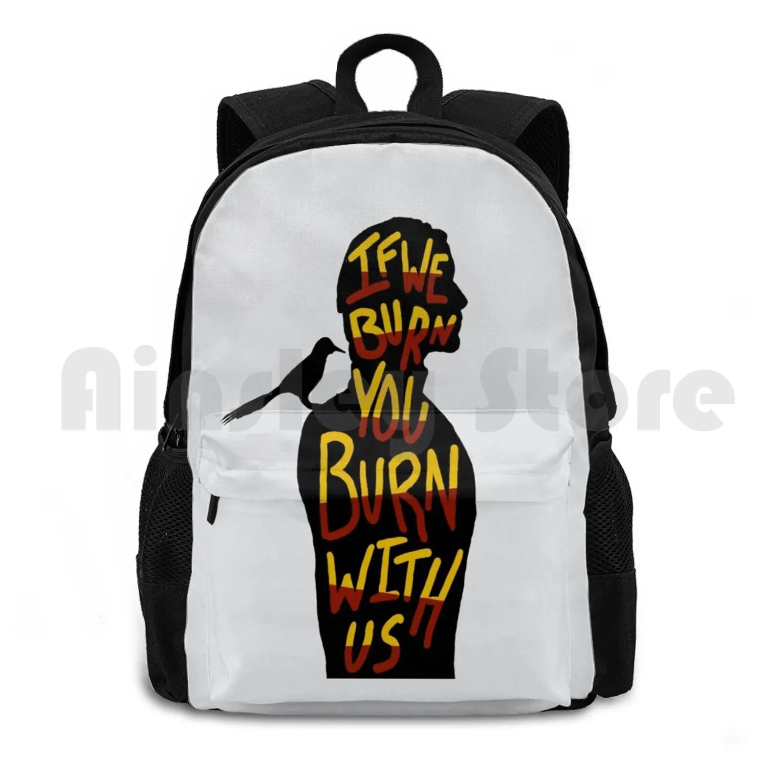 The Hunger Games : If We Burn You Burn With Us Quote Outdoor Hiking Backpack Riding Climbing Sports Bag The Hunger Games