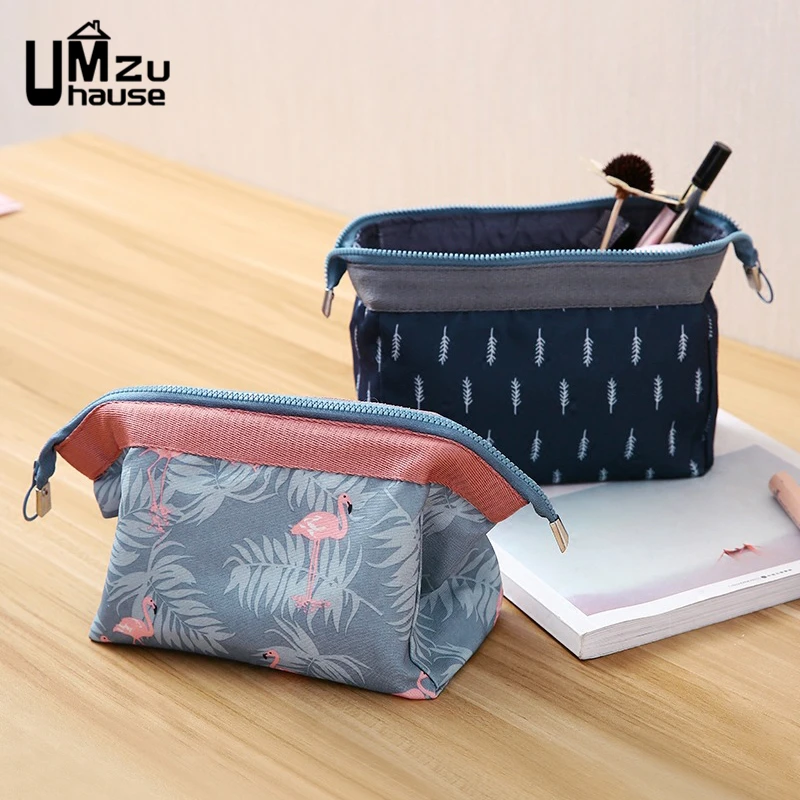 Cosmetic Bag Makeup Toiletries Lipstick Brush Large Storage Women Portable Zipper Washbag Travel Holder Dressing Table Organizer