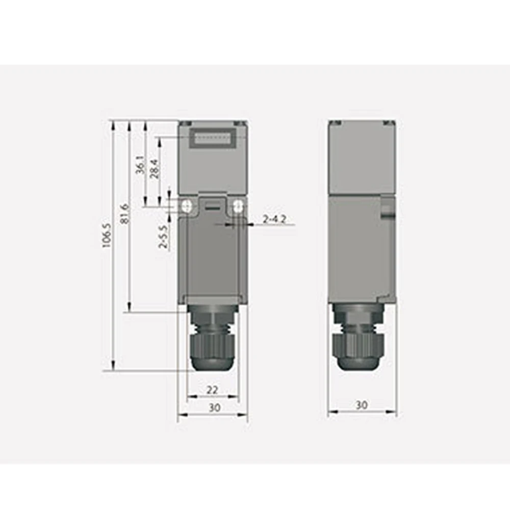KEDU QKS8 Sicherheit Tür Switch Begrenzung Schalter Lock Türen Schlüssel Schalter Doppel Pole Funktion F1 F2 F3 Kabelverschraubung M16 m20