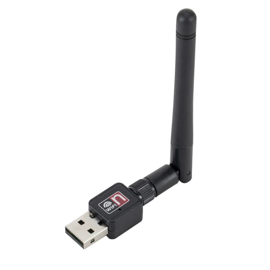 Tarjeta de red inalámbrica WiFi, adaptador LAN con antena giratoria, USB 2,0, 150M, 802,11 b/g/n, para ordenador portátil, PC, Mini Dongle