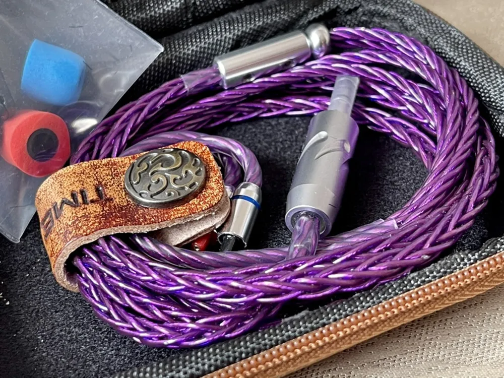 FENGRU-Cable de actualización de auriculares, accesorio chapado en rodio, Luna púrpura, 8 núcleos, MMCX, IM50, IE80, 0,78mm, A2DC, QDC, para AS16, S8, KXXS