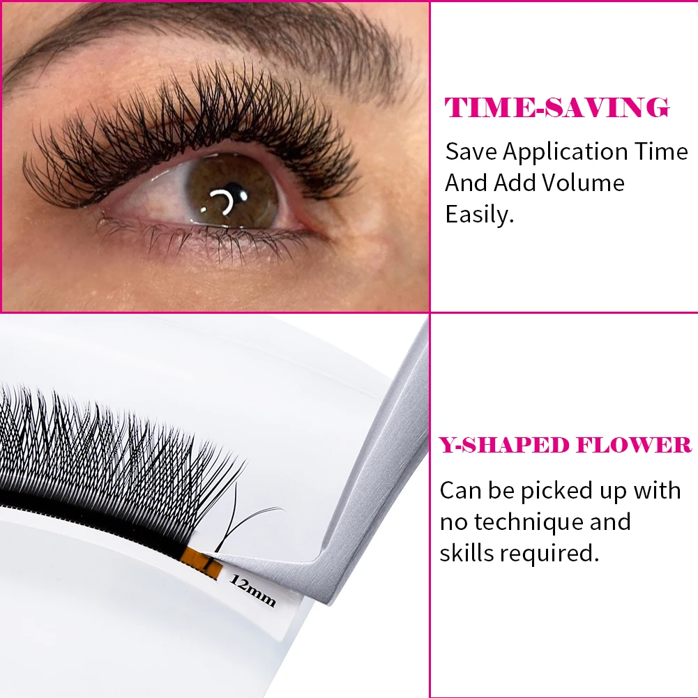 FADVAN YY Shape Lashes 0.07 Faux Mink C/D/DD/L/LU 8-15mm Natural Soft Brazilian Eyelash Premade Volume Fan Lashes Extension